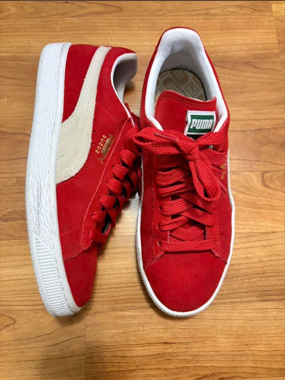 Puma Red Suede Sneakers